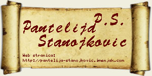 Pantelija Stanojković vizit kartica